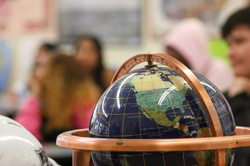Classroom globe.
