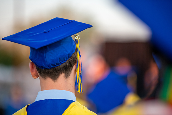 Back view of a graduate's cap